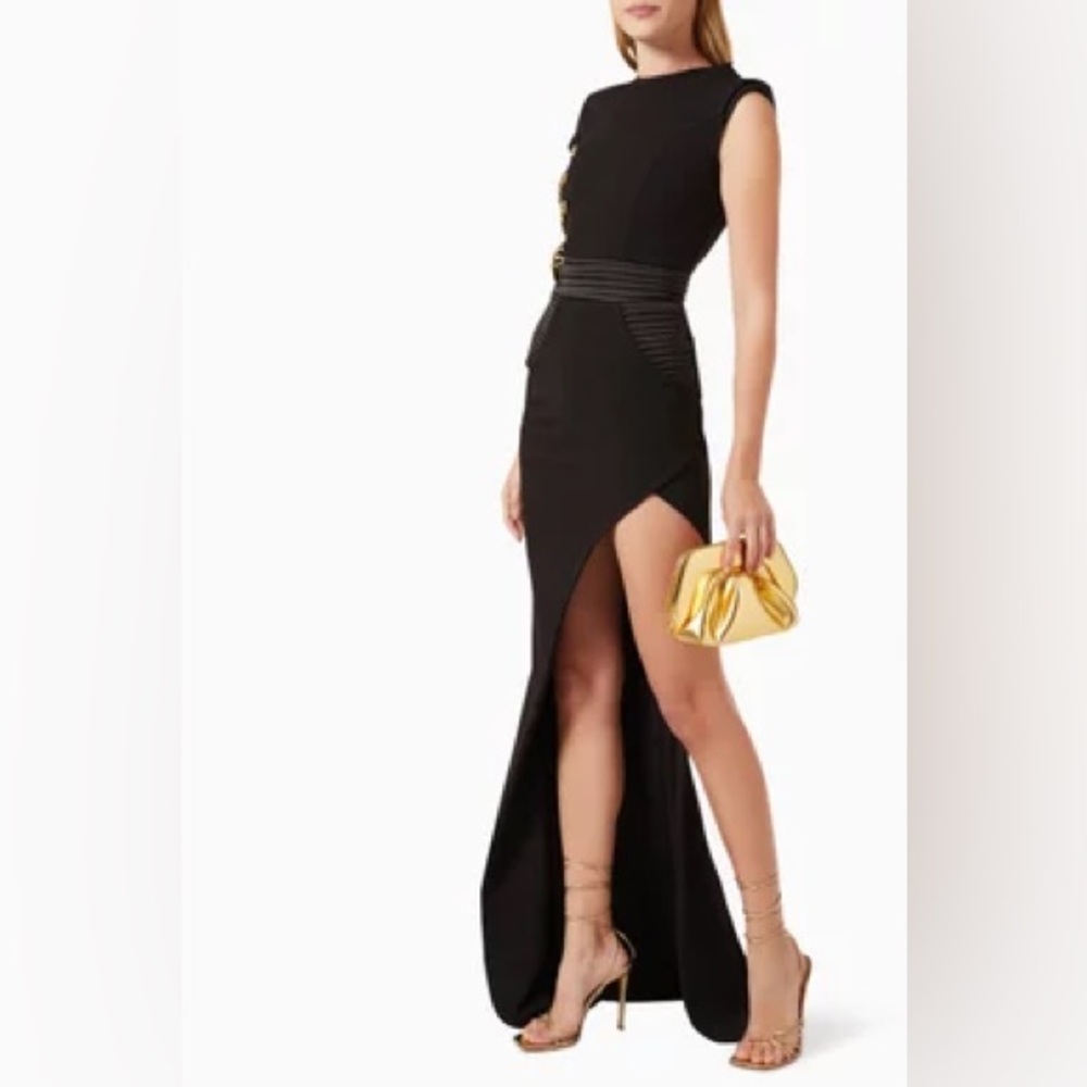 Zhivago Black and Gold Prom Dress - Picture 3 of 10